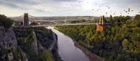 Hot air balloons over Clifton Suspension Bridge