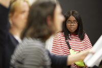 Students in rehearsals