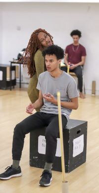 Acting student rehearsals