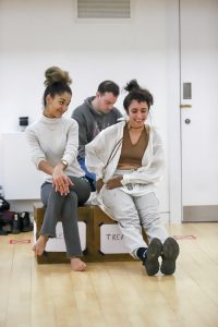 Acting students rehearsing for a theatre show